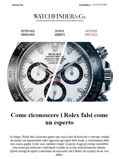 rolex fa causa per falso|In evidenza: come riconoscere un Rolex falso.